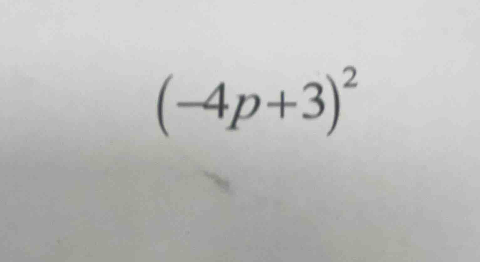 (-4p + 3)^2