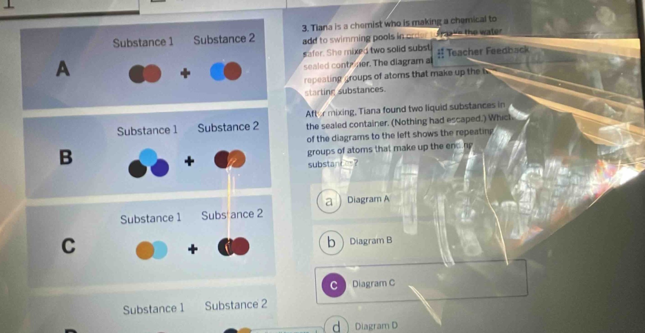 3. tiana is a chemist who is making a chemical to add to swimming pools…