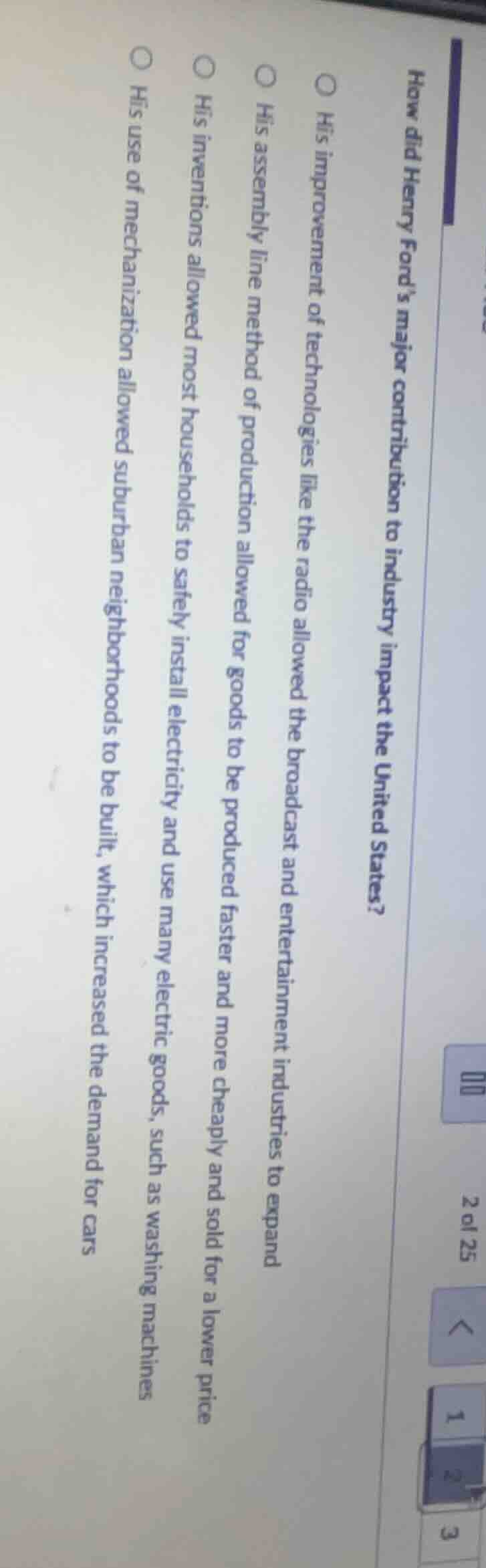 how did henry fords major contribution to industry impact the united st…