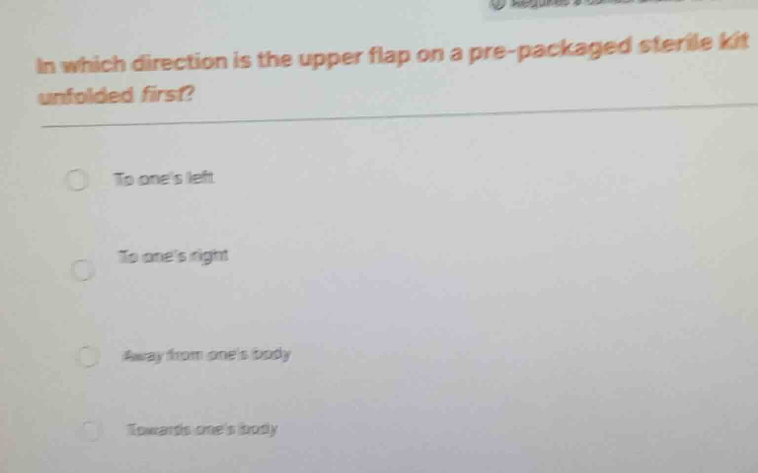 in which direction is the upper flap on a pre - packaged sterile kit un…