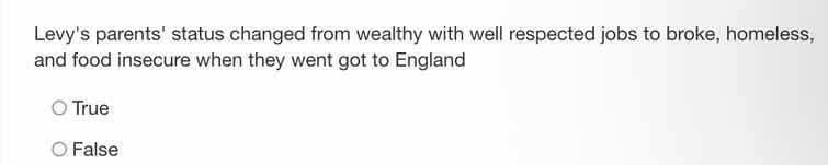 levys parents status changed from wealthy with well respected jobs to b…