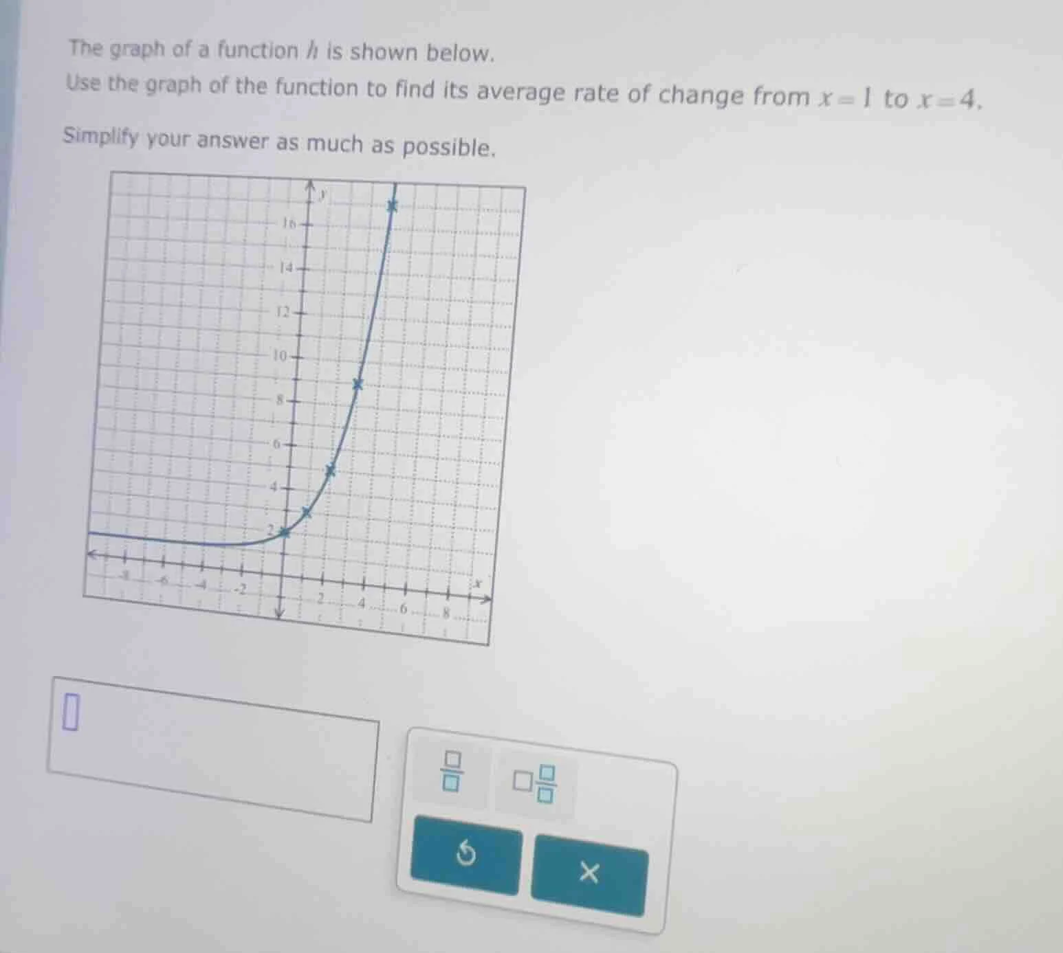the graph of a function ( h ) is shown below. use the graph of the func…