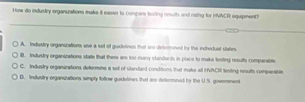 how do industry organizations make it easier to compare testing results…