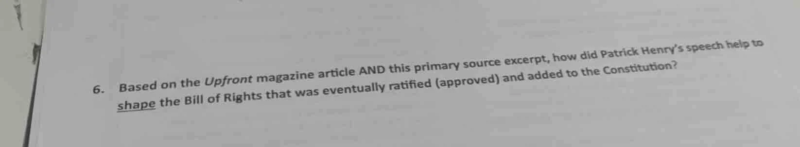 6. based on the upfront magazine article and this primary source excerp…