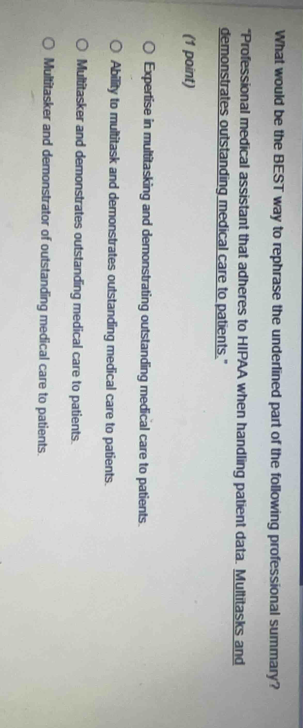 what would be the best way to rephrase the underlined part of the follo…