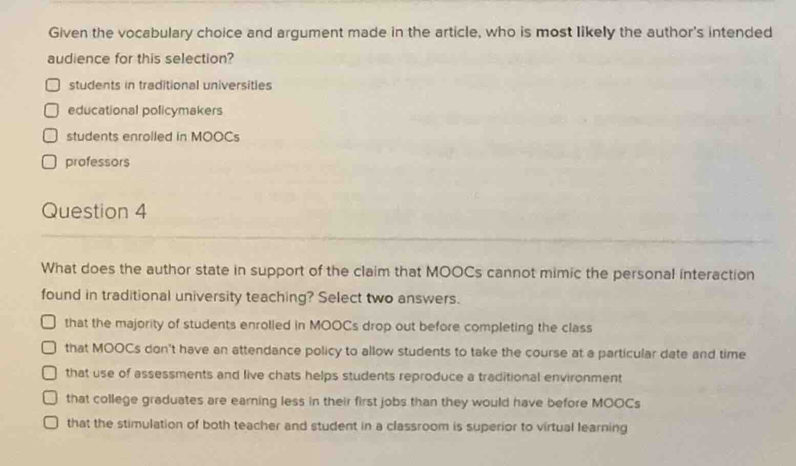 given the vocabulary choice and argument made in the article, who is mo…