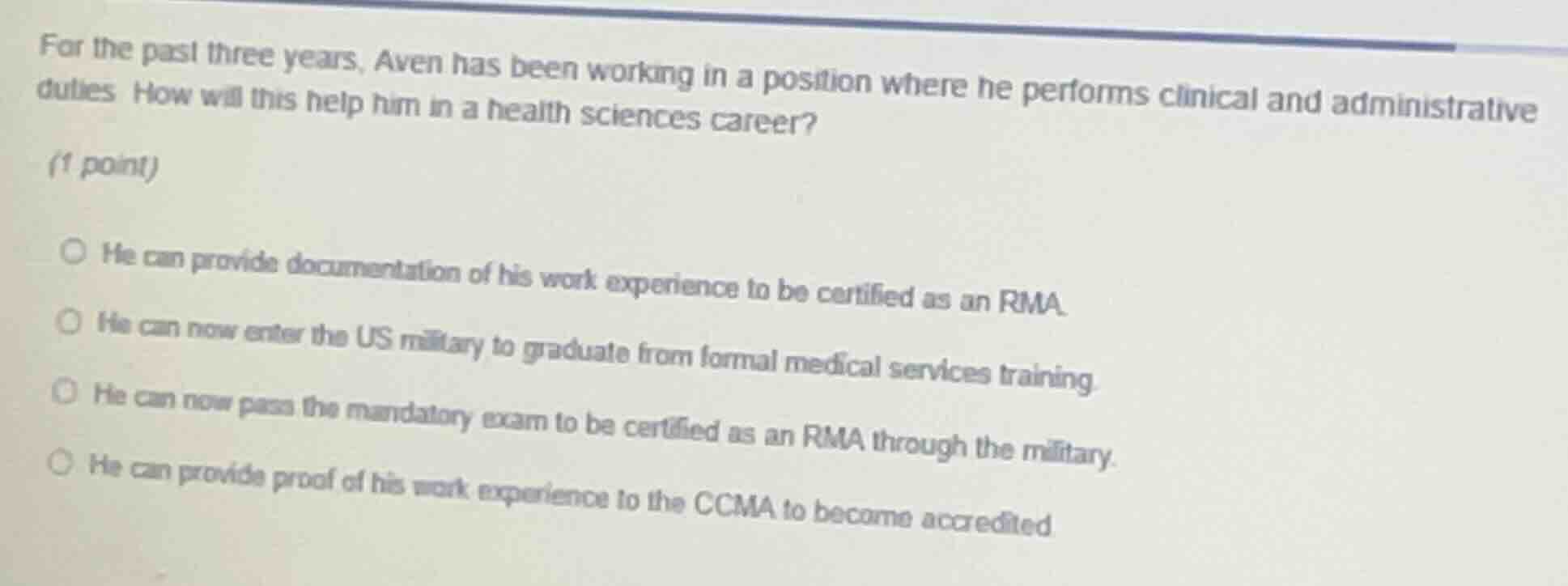 for the past three years, aven has been working in a position where he …