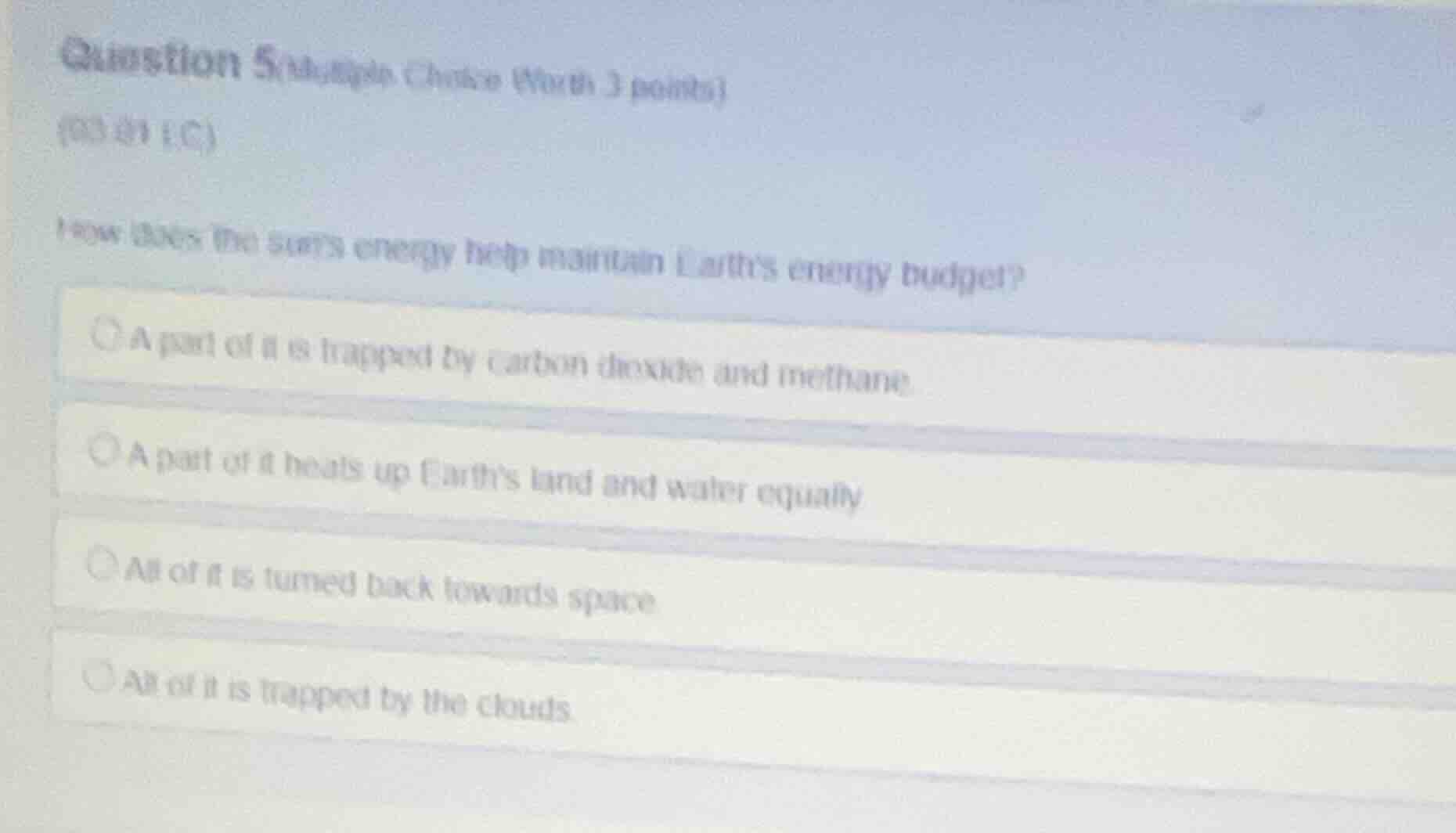 question 5 (multiple choice worth 3 points) (03.01 lc) how does the sun…