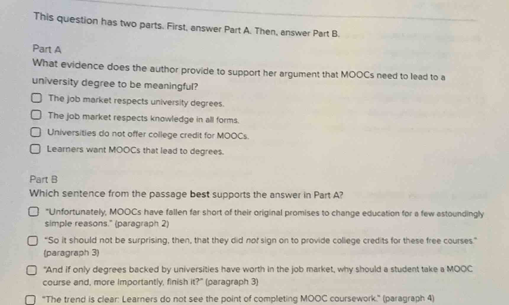 this question has two parts. first, answer part a. then, answer part b.…