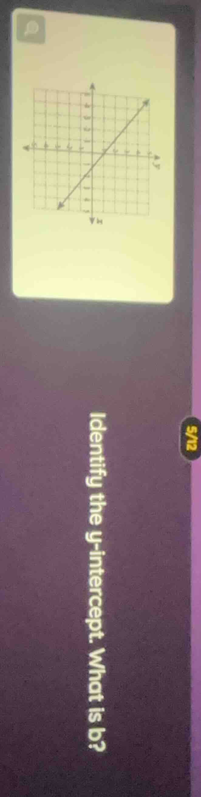 identify the y - intercept. what is b?