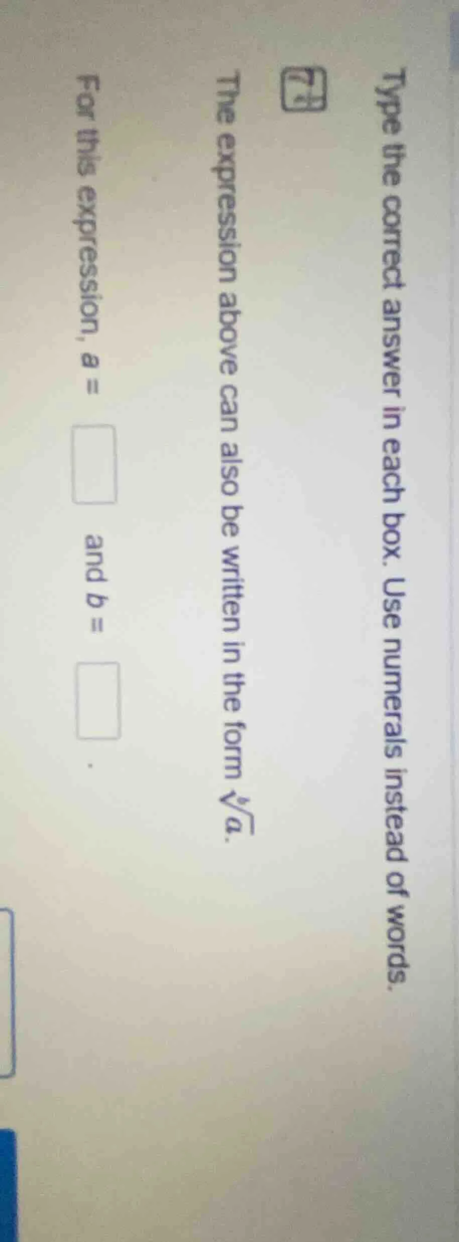 type the correct answer in each box. use numerals instead of words. the…