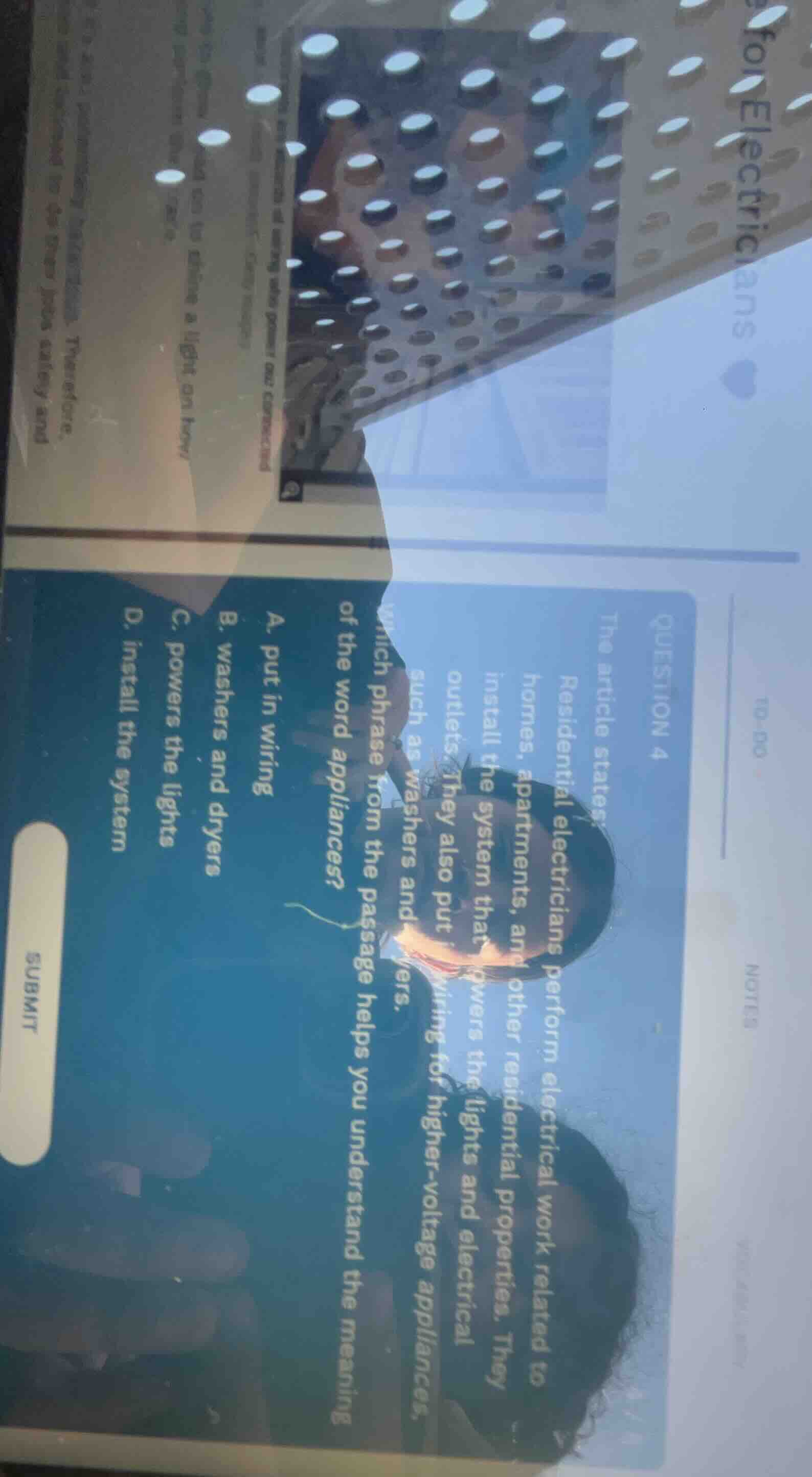 question 4 the article states: residential electricians perform electri…