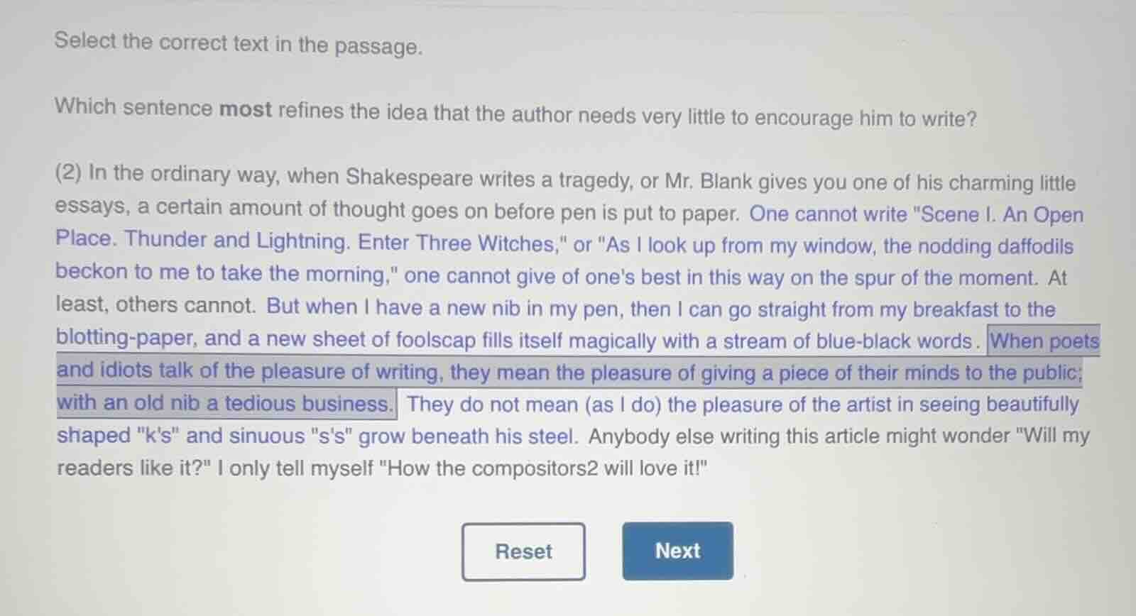 select the correct text in the passage. which sentence most refines the…