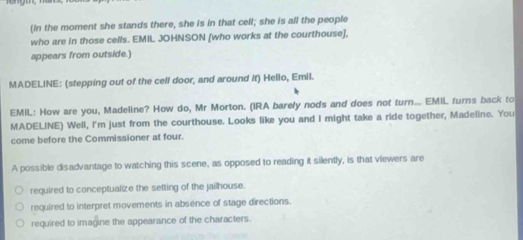 (in the moment she stands there, she is in that cell; she is all the pe…