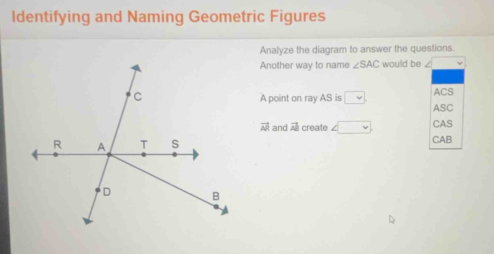identifying and naming geometric figures analyze the diagram to answer …