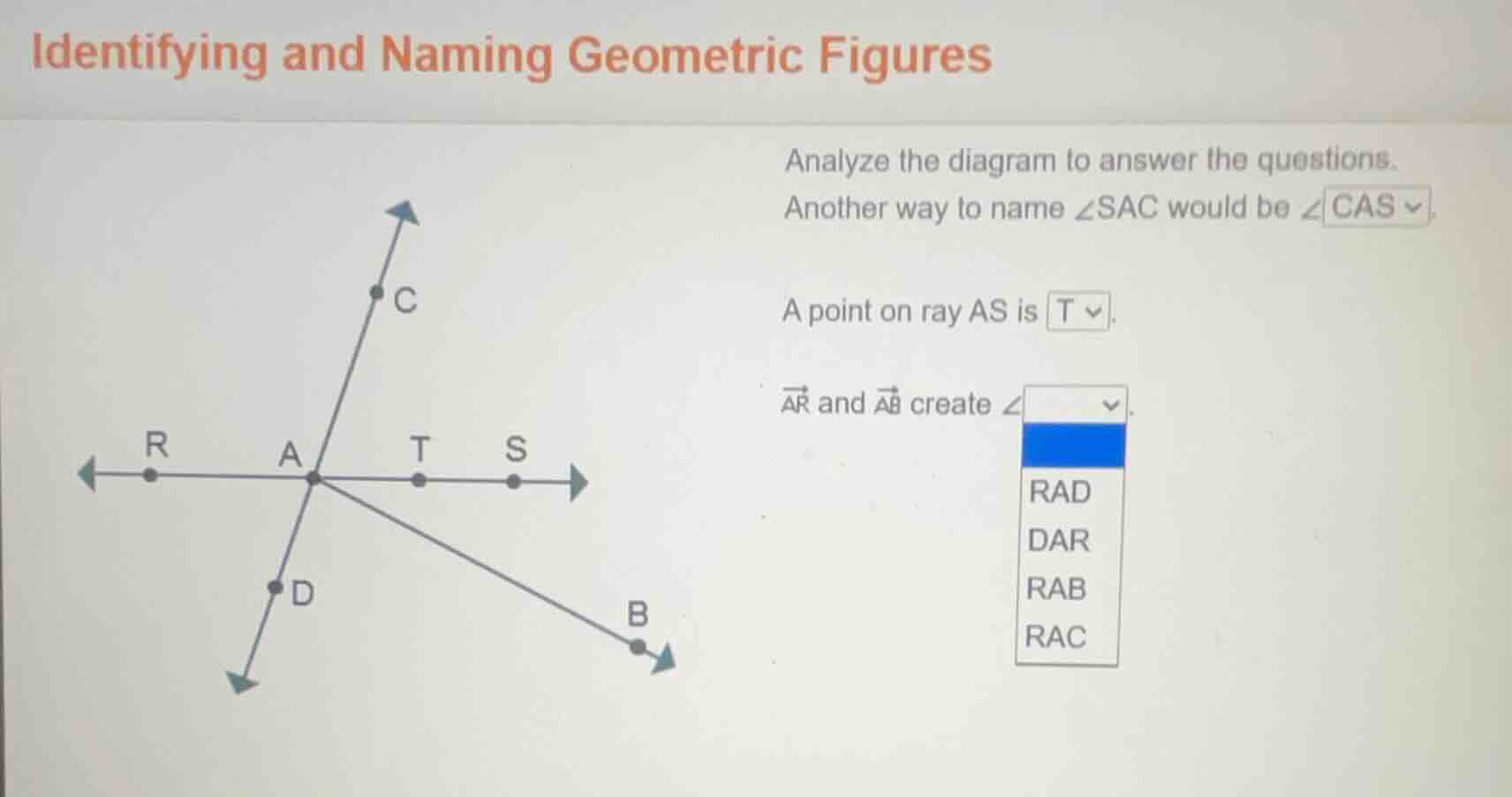 identifying and naming geometric figures analyze the diagram to answer …