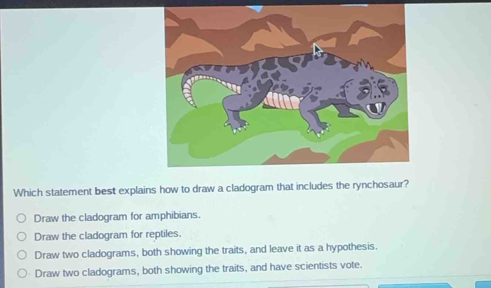 which statement best explains how to draw a cladogram that includes the…