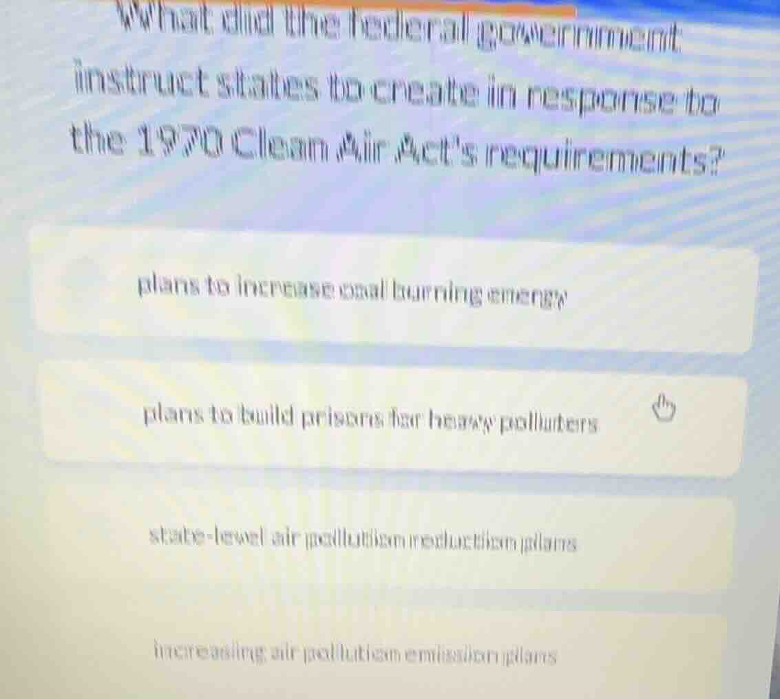 what did the federal government instruct states to create in response t…