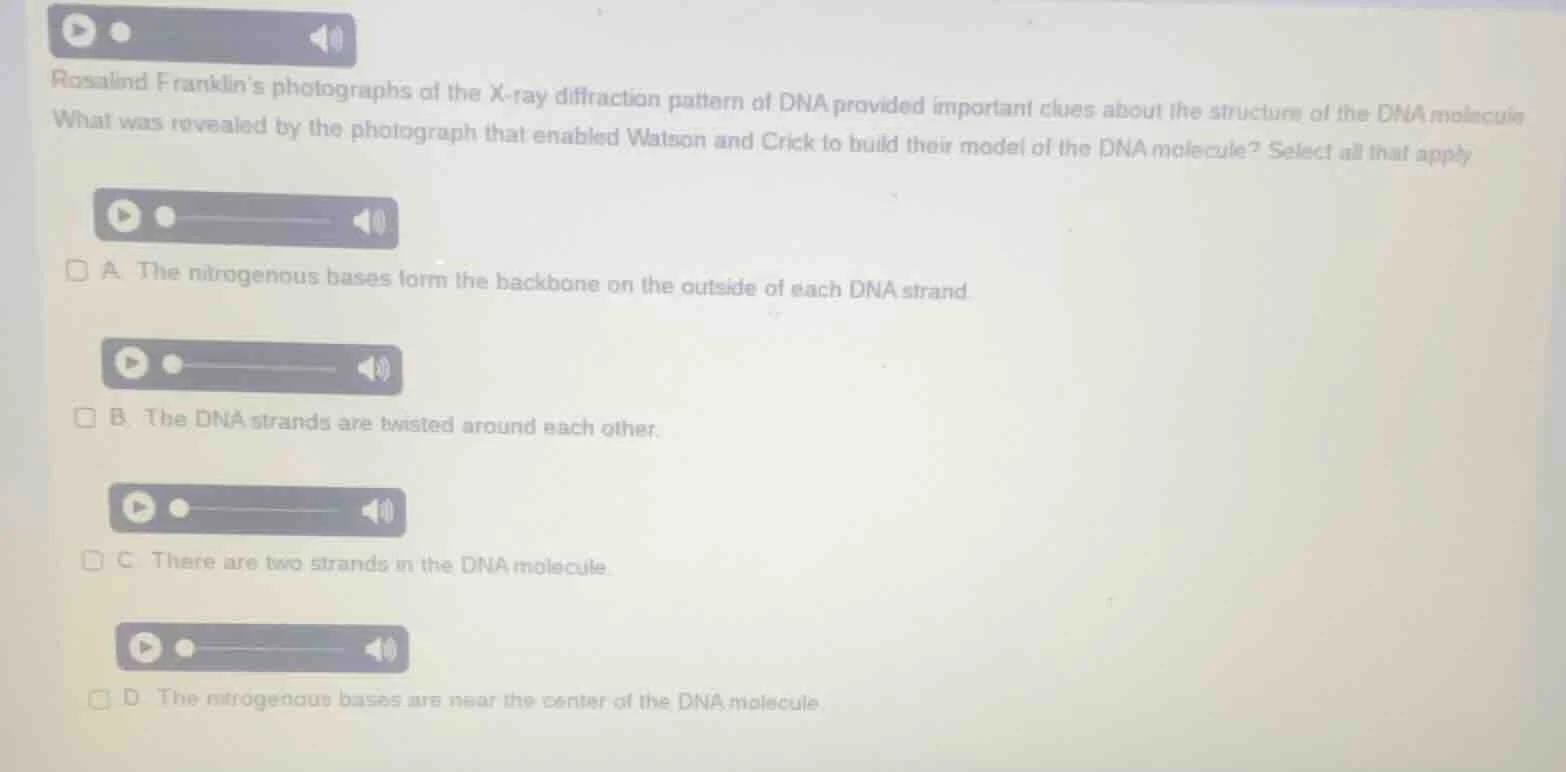 rosalind franklins photographs of the x - ray diffraction pattern of dn…