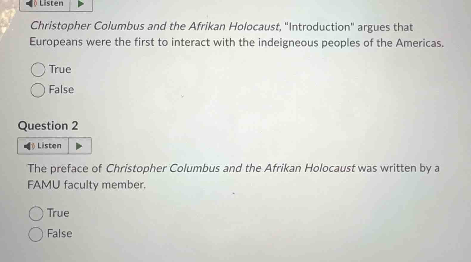 christopher columbus and the afrikan holocaust, \introduction\ argues t…