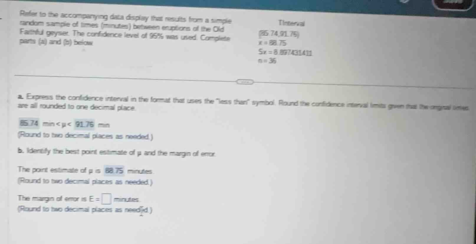 refer to the accompanying data display that results from a simple rando…
