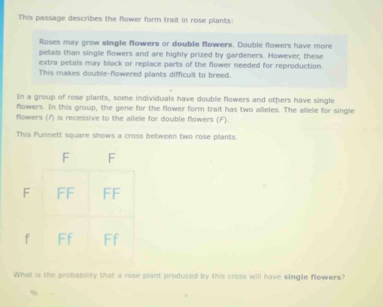 this passage describes the flower form trait in rose plants: roses may …