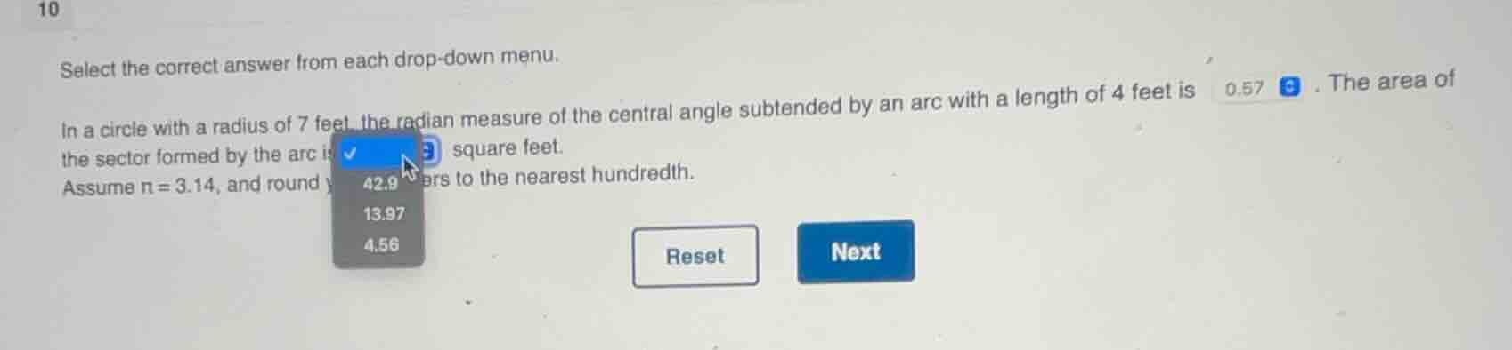 select the correct answer from each drop - down menu. in a circle with …