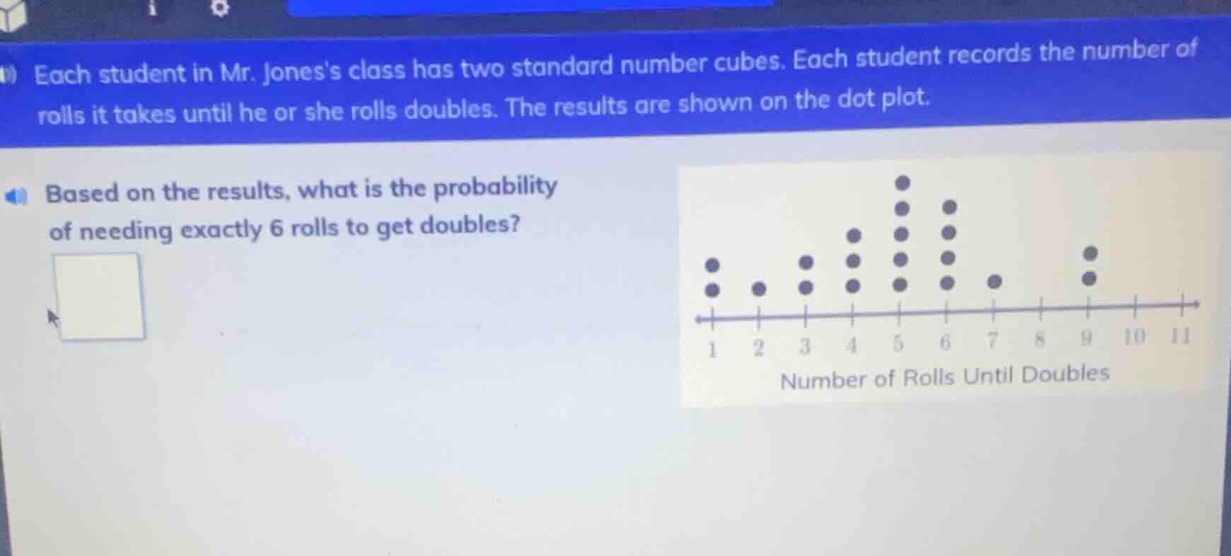 each student in mr. joness class has two standard number cubes. each st…