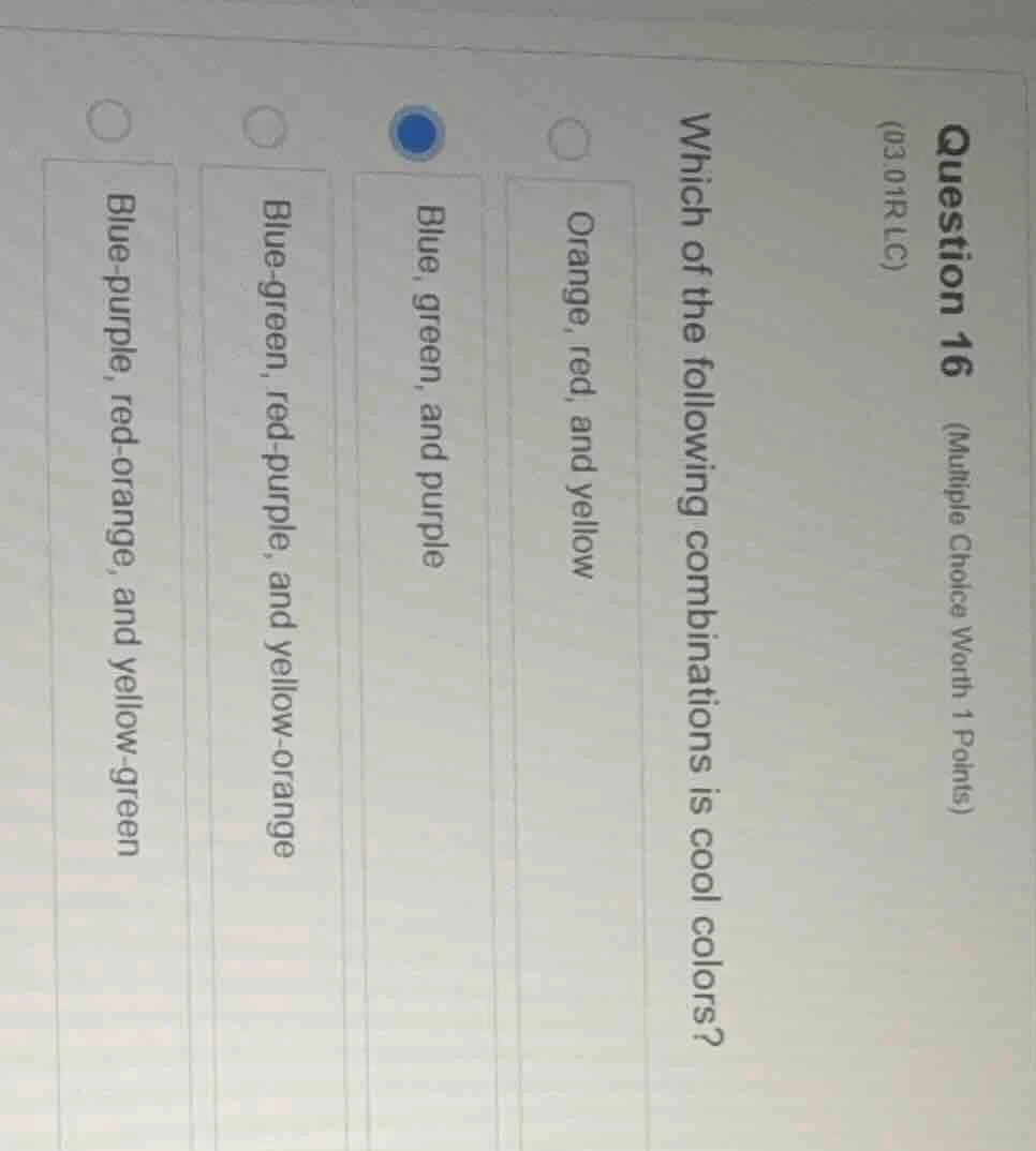 question 16 (multiple choice worth 1 points) (03.01 rlc) which of the f…