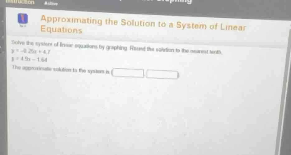 approximating the solution to a system of linear equations solve the sy…