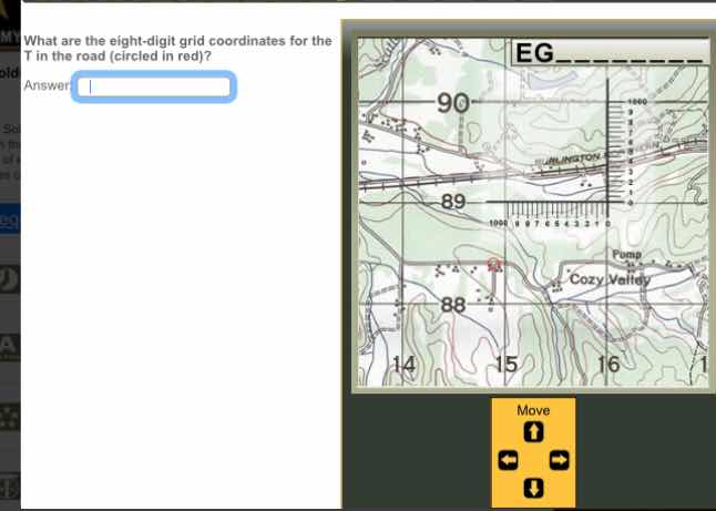 what are the eight - digit grid coordinates for the t in the road (circ…