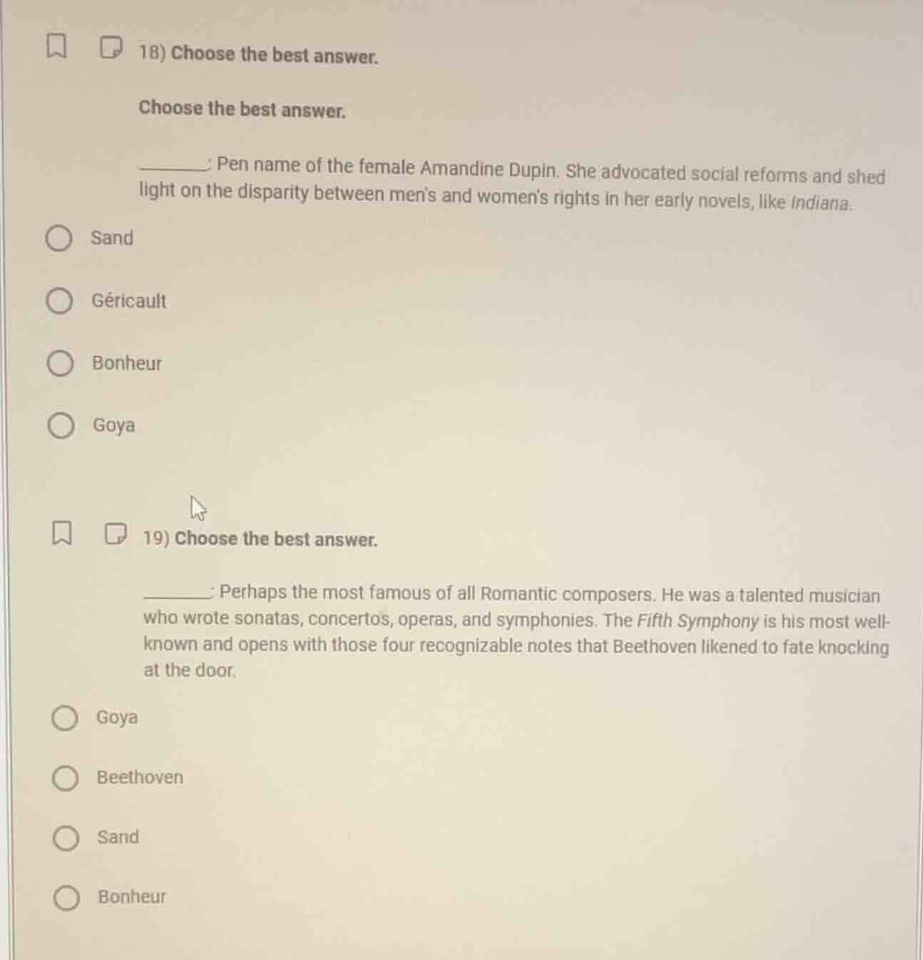 18) choose the best answer. choose the best answer. ______: pen name of…