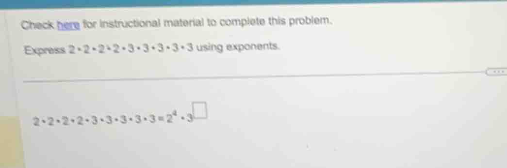 check here for instructional material to complete this problem. express…