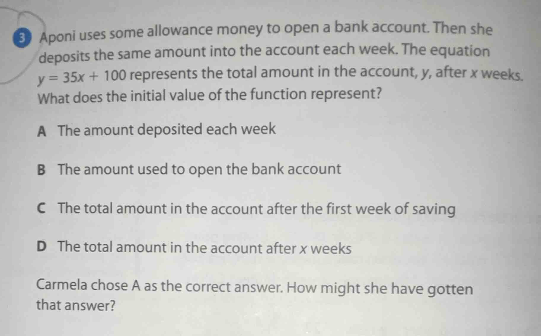 3 aponi uses some allowance money to open a bank account. then she depo…