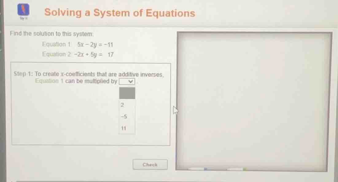 solving a system of equations find the solution to this system: equatio…