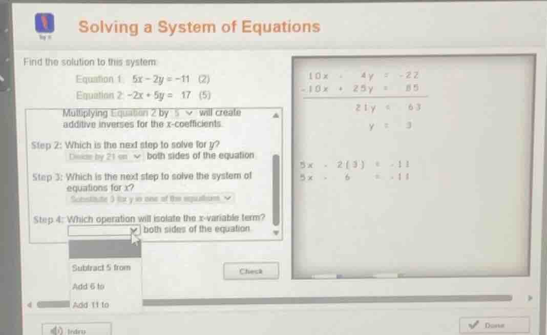 solving a system of equations find the solution to this system equation…