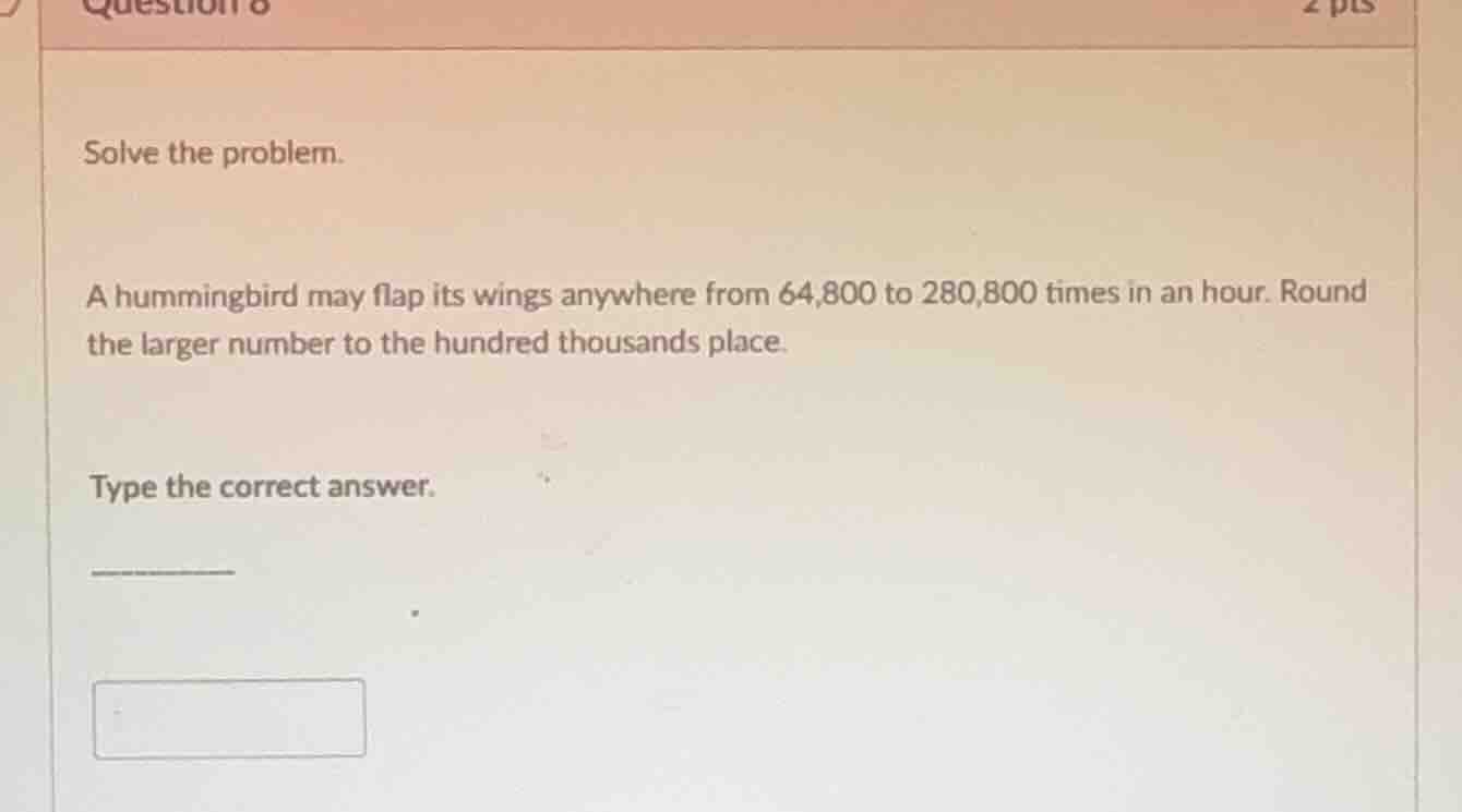 solve the problem. a hummingbird may flap its wings anywhere from 64,80…