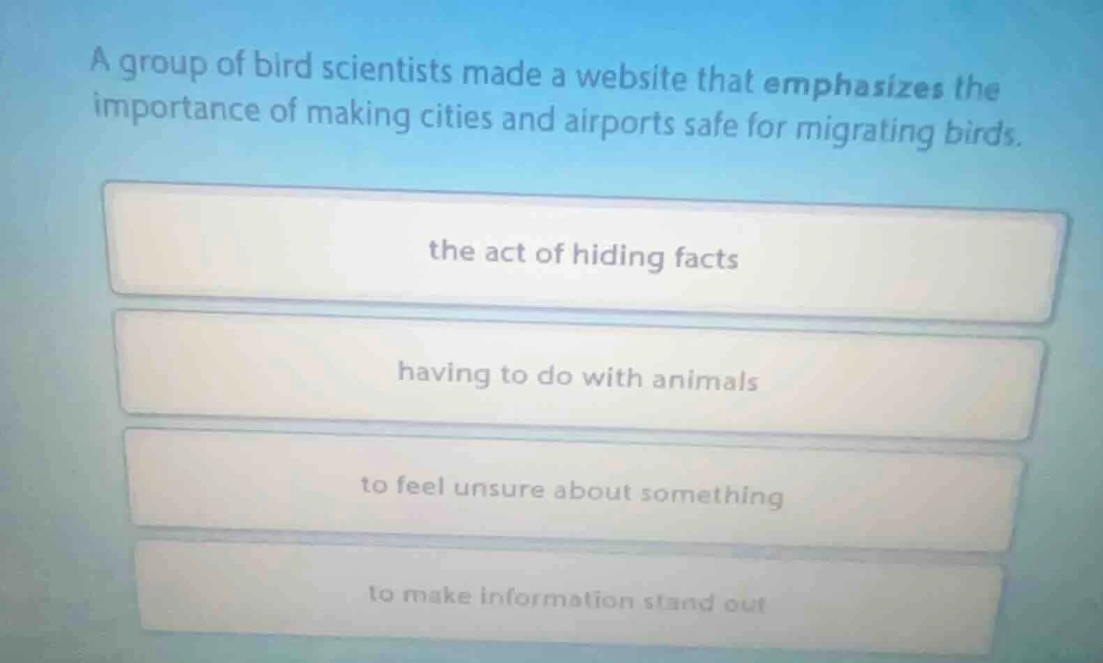 a group of bird scientists made a website that emphasizes the importanc…