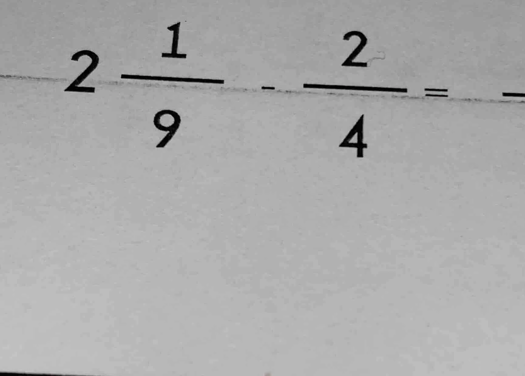2\\dfrac{1}{9} - \\dfrac{2}{4} =