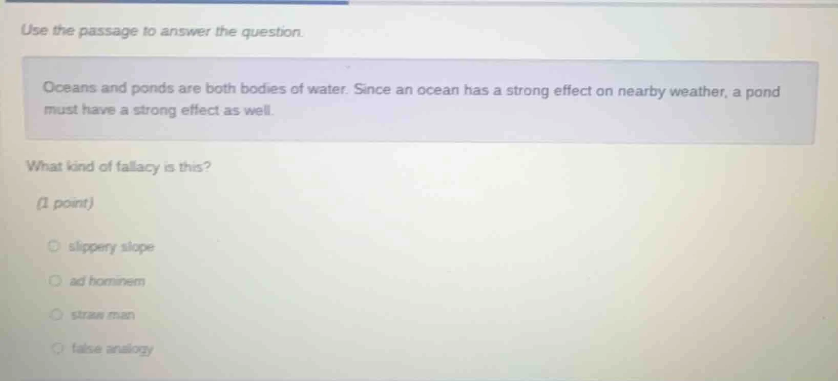 use the passage to answer the question. oceans and ponds are both bodie…
