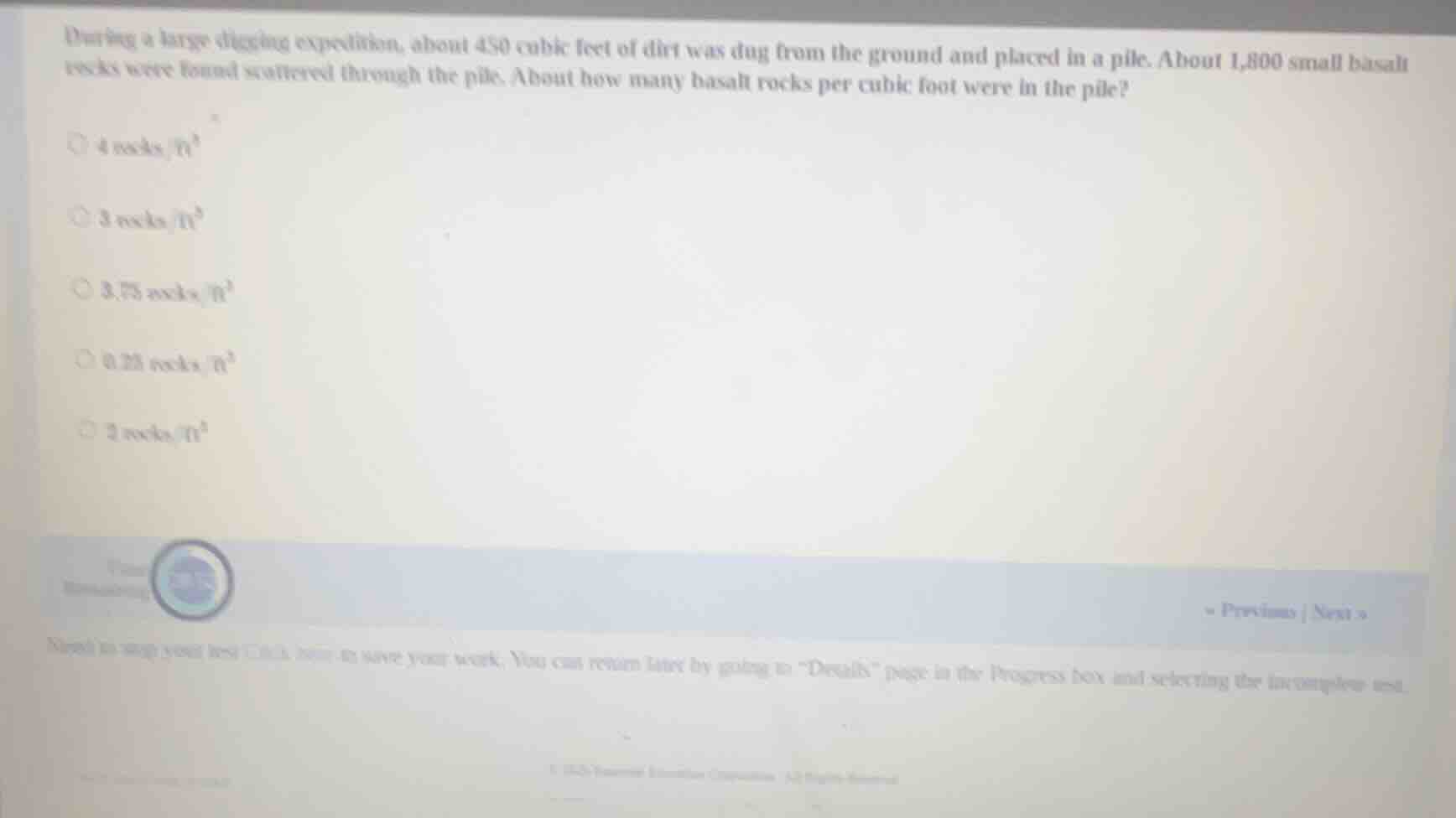 during a large digging expedition, about 450 cubic feet of dirt was dug…