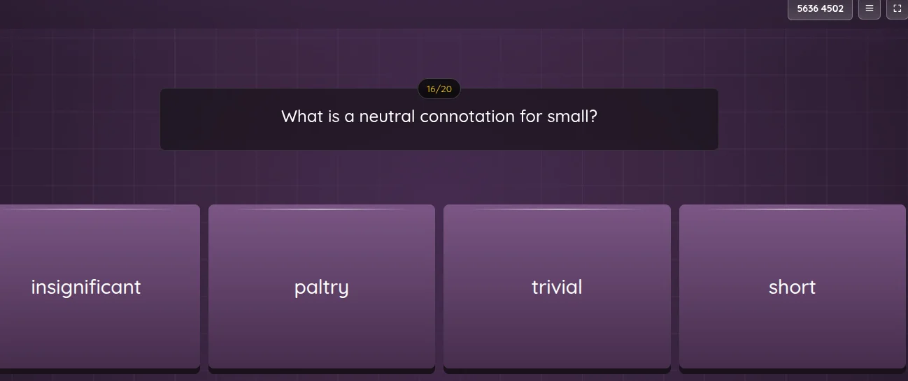 what is a neutral connotation for small? insignificant paltry trivial s…