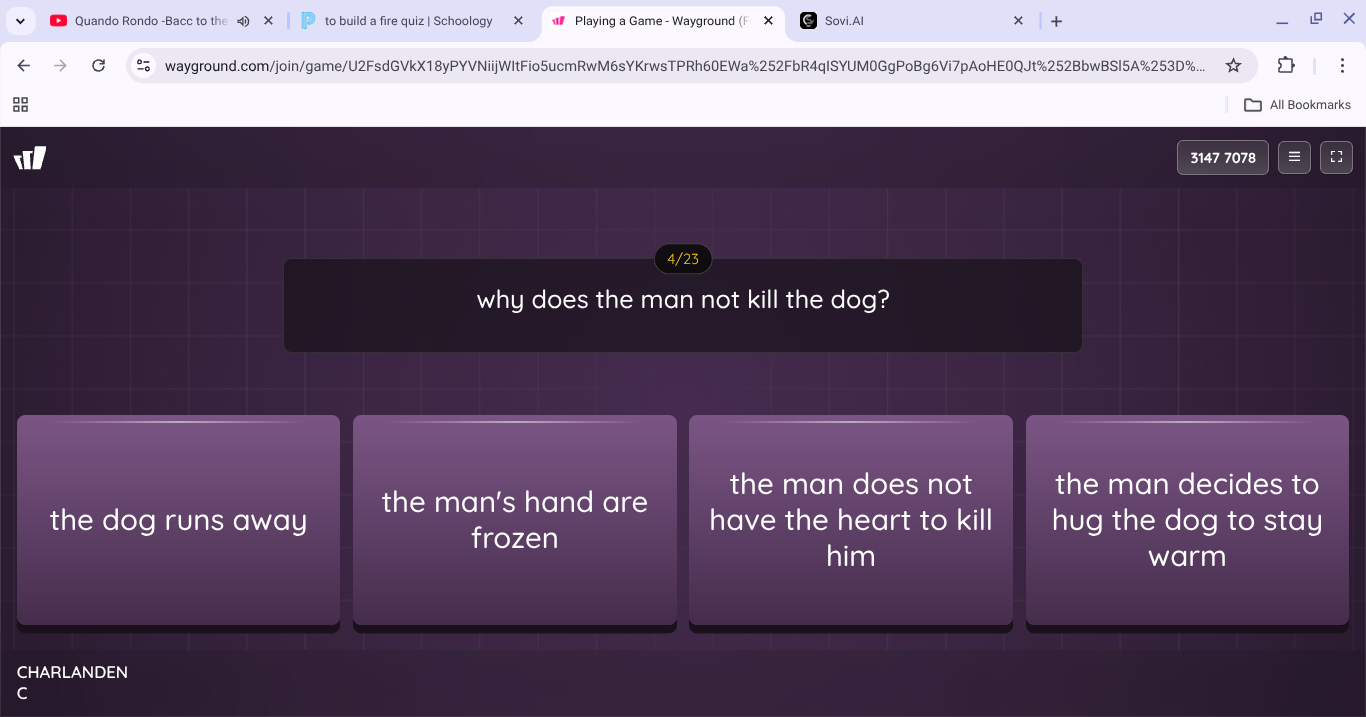 why does the man not kill the dog? the dog runs away; the man’s hand ar…