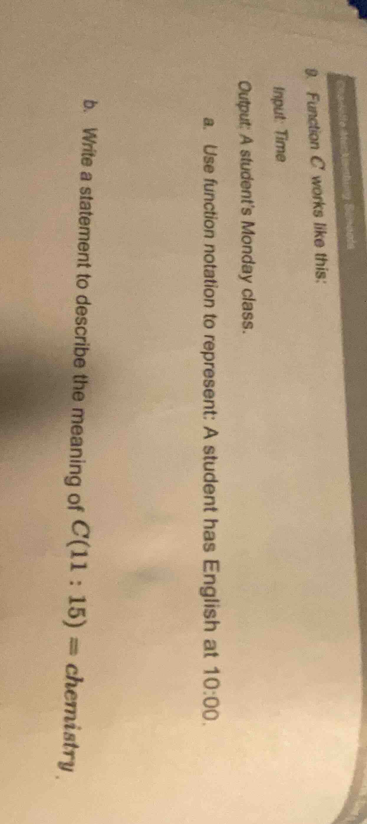 9. function c works like this: input: time output: a student’s monday c…