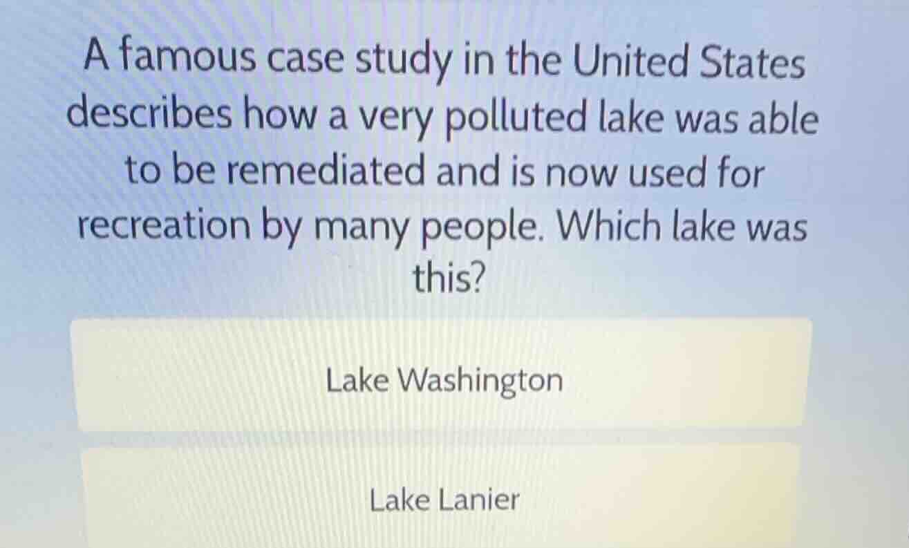 a famous case study in the united states describes how a very polluted …
