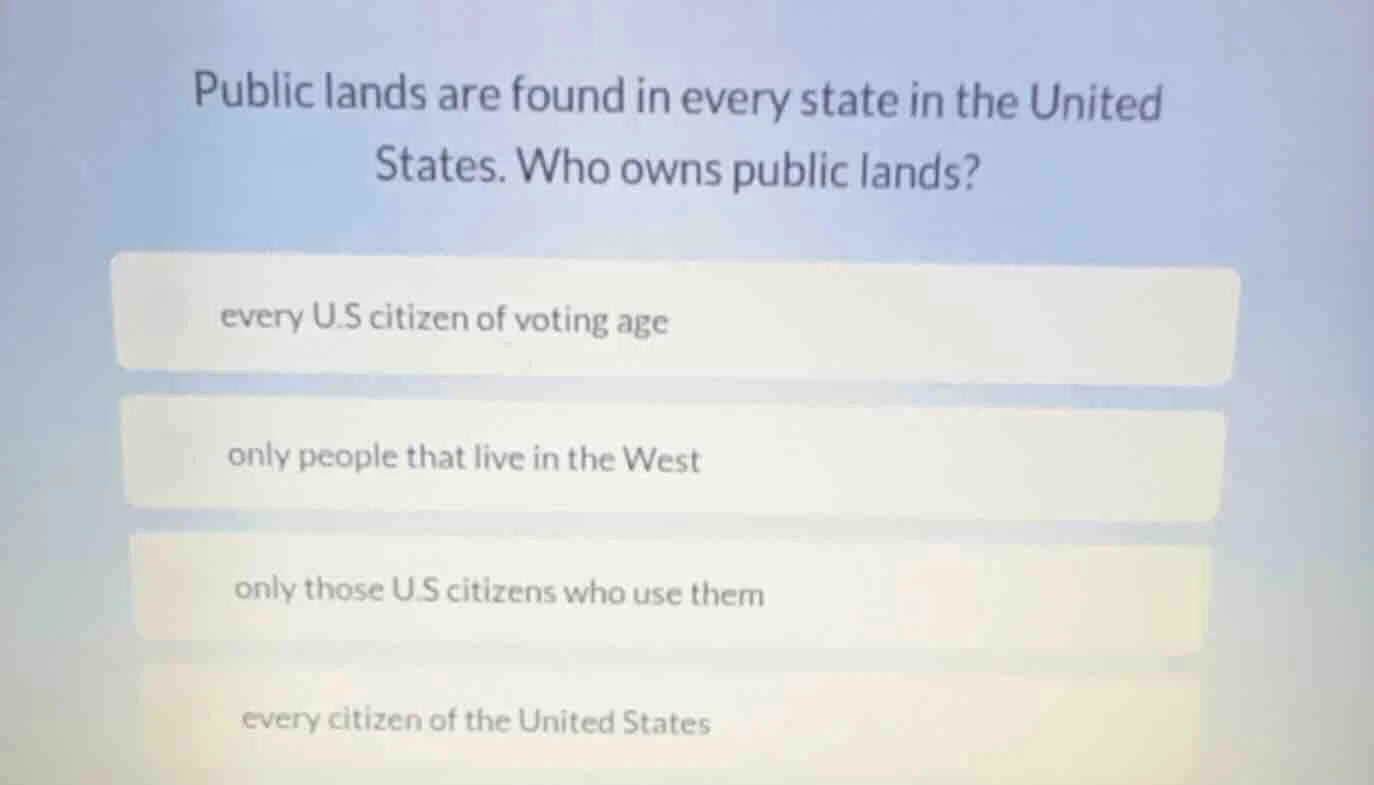 public lands are found in every state in the united states. who owns pu…