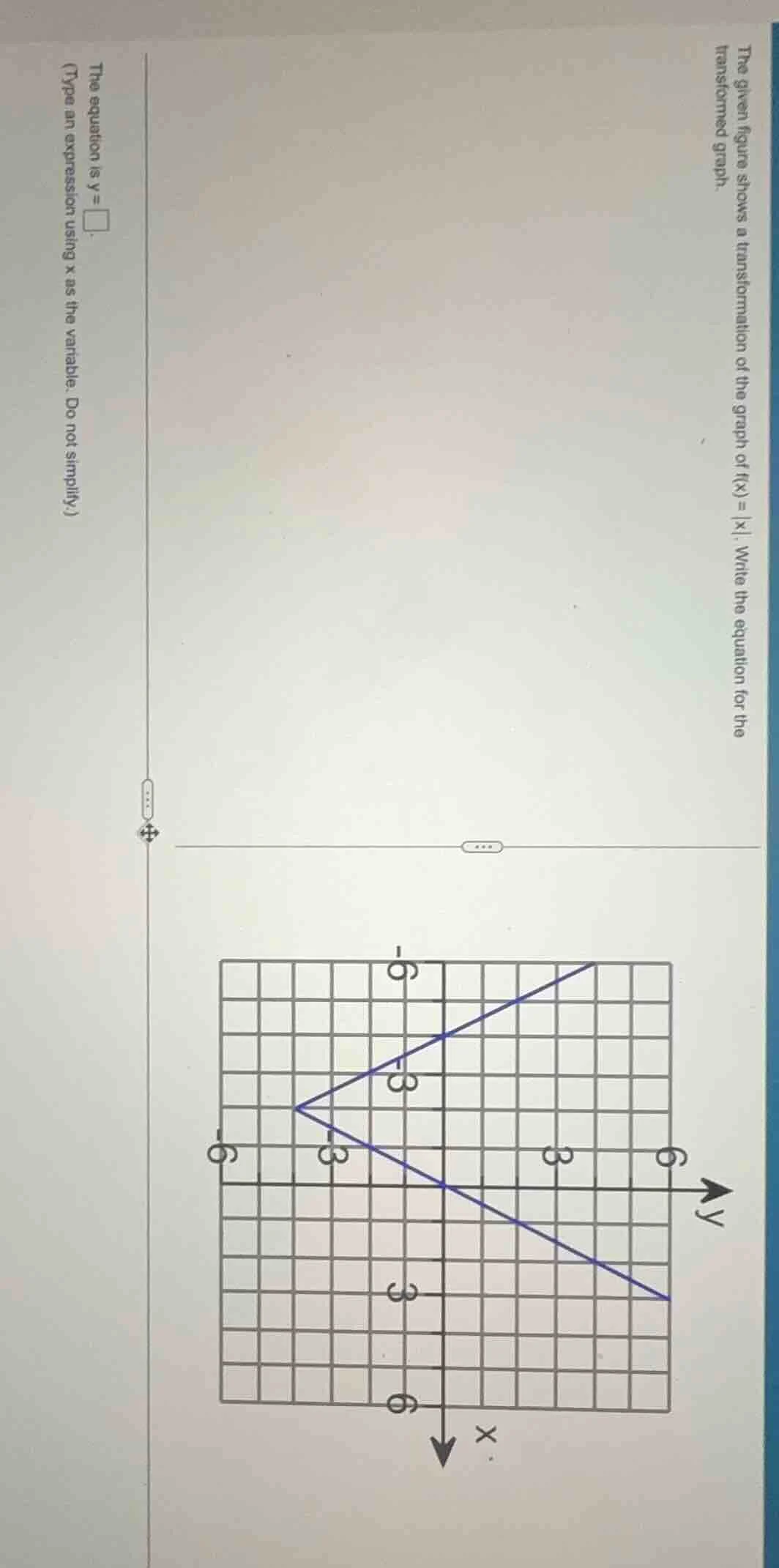 the given figure shows a transformation of the graph of ( f(x) = |x| ).…
