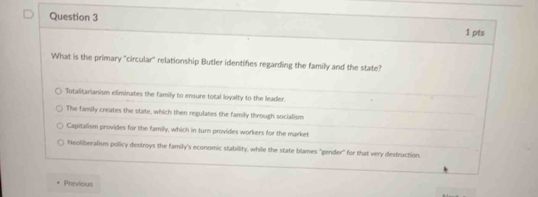 question 3 1 pts what is the primary \circular\ relationship butler ide…
