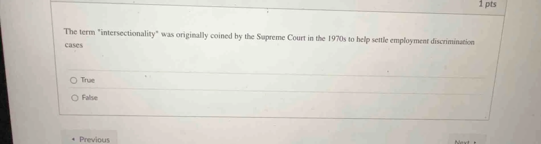 the term \intersectionality\ was originally coined by the supreme court…