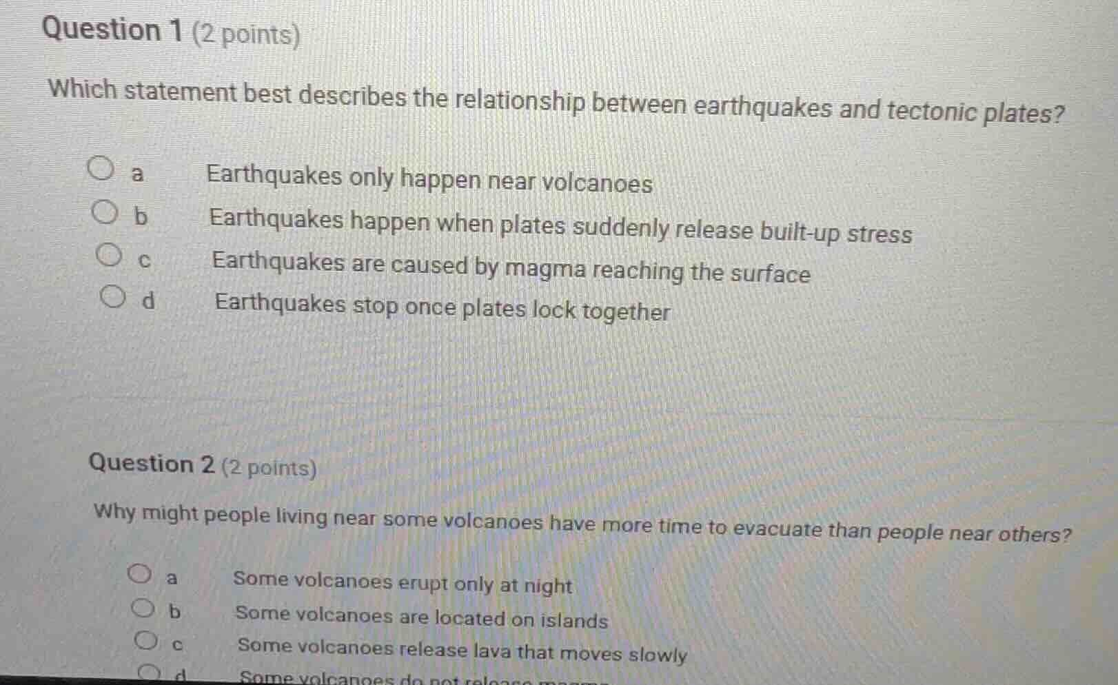 question 1 (2 points) which statement best describes the relationship b…